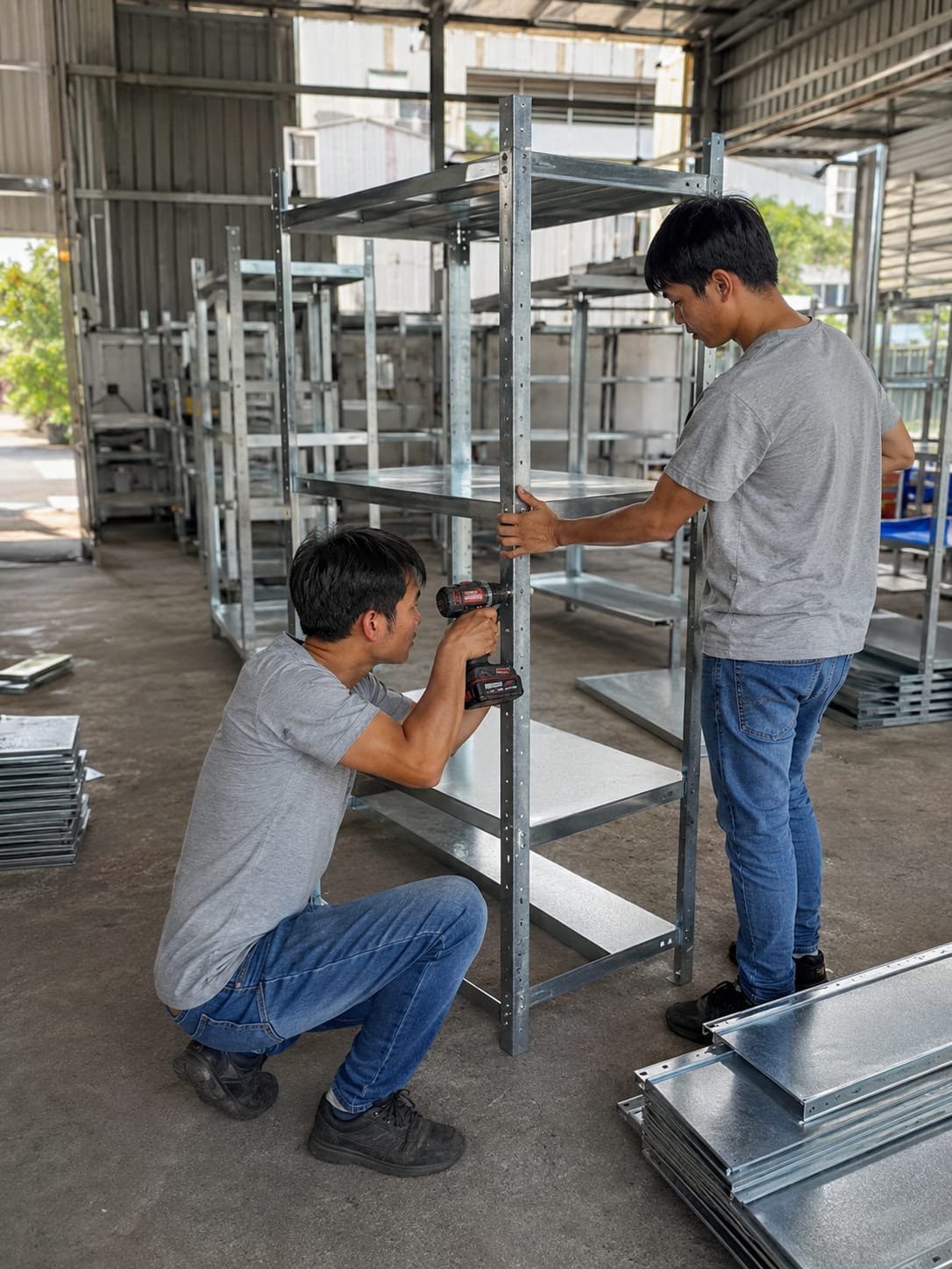 TUYỂN NAM LẮP RÁP KỆ SẮT TỦ SẮT ĐỒ NỘI THẤT