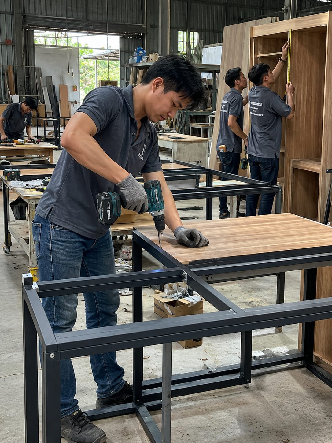 CÀN 5 NAM LẮP RÁP NỘI THẤT GỖ