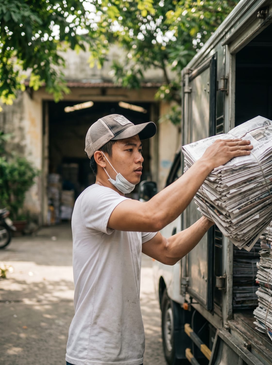 TUYỂN NAM PHỤ KHO BỐC XẾP GIẤY BÁO