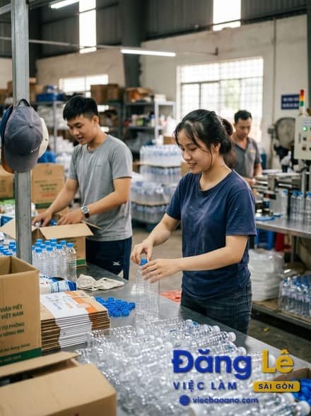 TUYỂN NAM NỮ SẢN XUẤT & ĐÓNG GÓI CHAI NHỰA
