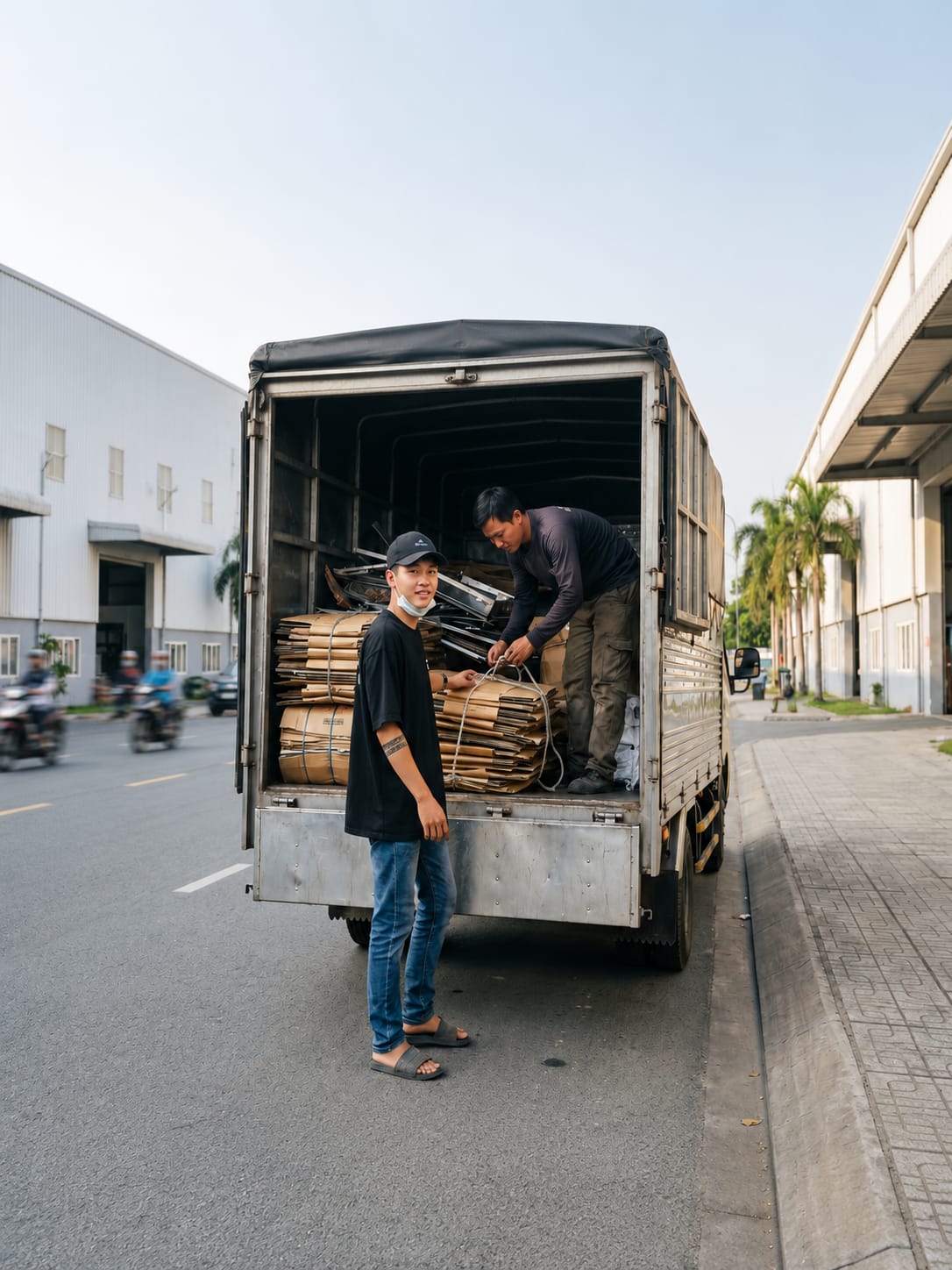 PHỤ THEO XE TẢI GOM HÀNG GIẤY CŨ