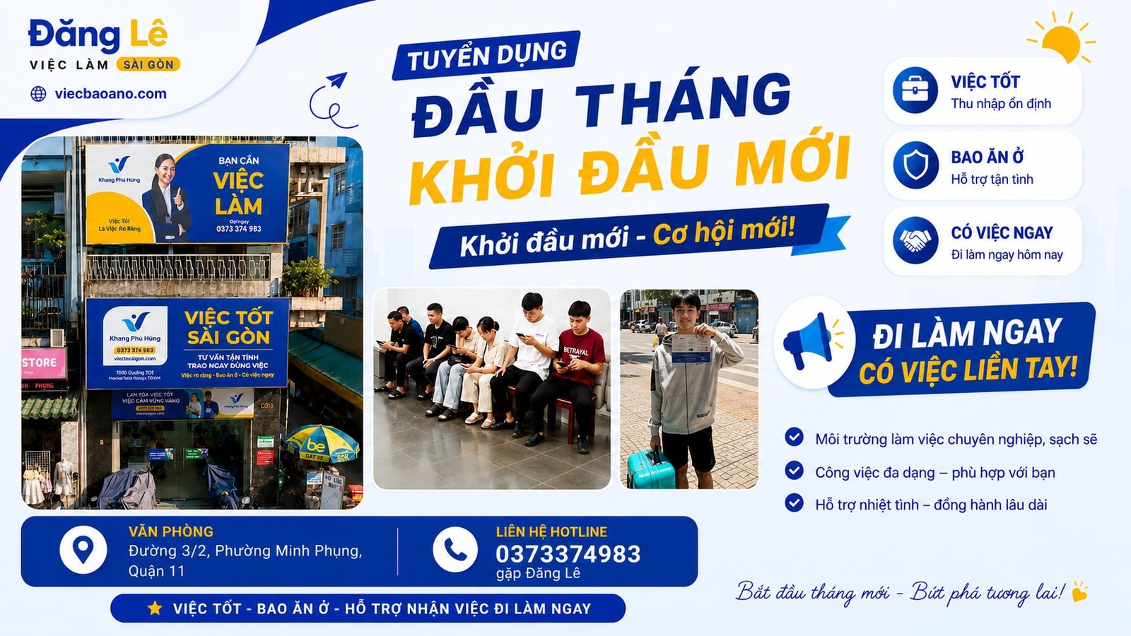 Đăng Lê - Việc làm bao ăn ở TP.HCM