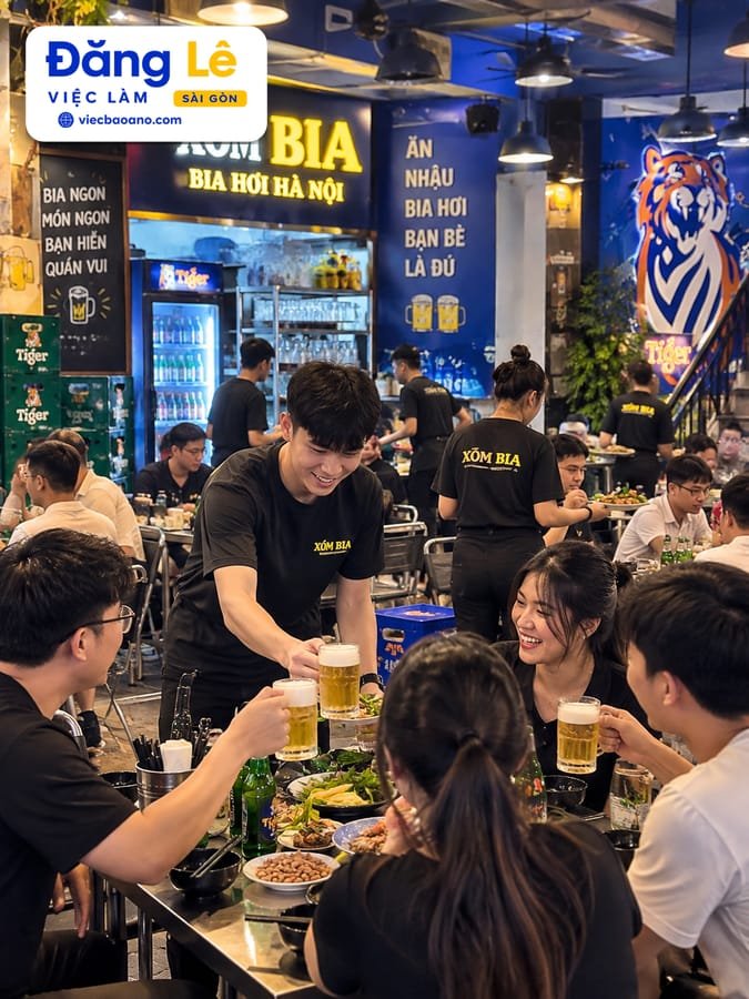TUYỂN PHỤC VỤ PHỤ BẾP QUÁN NHẬU