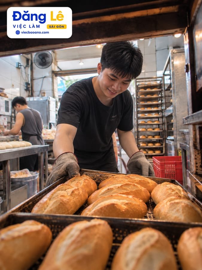CẦN NAM PHỤ LÀM SẢN XUẤT BÁNH MÌ