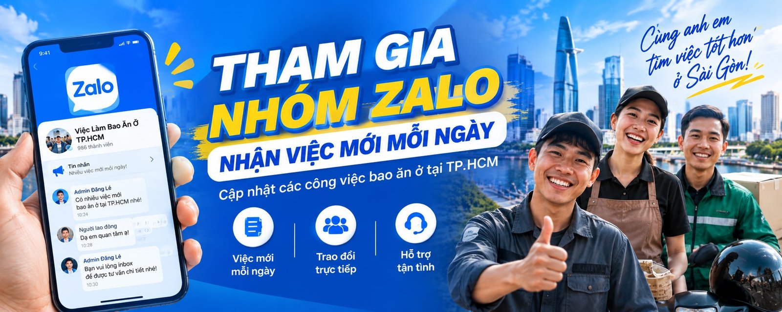 Tham gia nhóm Zalo Đăng Lê để nhận việc mới mỗi ngày