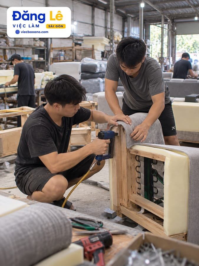 CẦN NHÂN VIÊN PHỤ SẢN XUẤT GHẾ SOFA